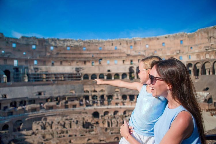 Le Colisée en famille à Rome